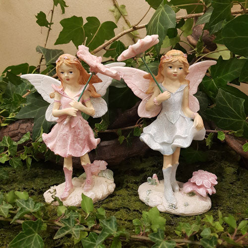 Fairy with Flower Parasol (assorted. approx. 16x9-10cm)