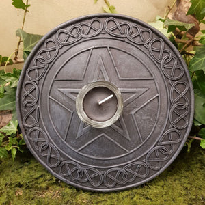 Pentacle Tealight Candle Holder (approx. 19cm diameter)