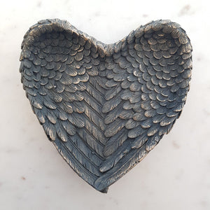 Angel Wings Heart Dish (approx. 13.5x14.5cm)