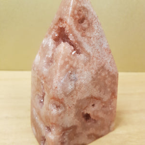 Pink Amethyst Polished Point (approx. 14.1x7.5x4.9cm)