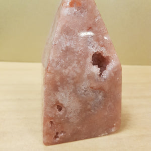 Pink Amethyst Polished Point (approx. 14.1x7.5x4.9cm)