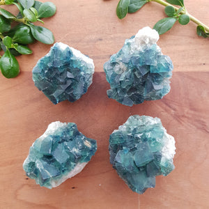 Green Fluorite Cuboid Natural Cluster (assorted. approx. 4-6.3x3.9-5.1x3.3-5cm)