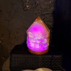 Banded Calcite Point USB Lamp (assorted. approx. 11.5-12.4x7.4-8.5x7.5-8.6cm)