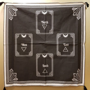 Four Card Tarot Spread Altar Cloth (approx. 70x70cm)