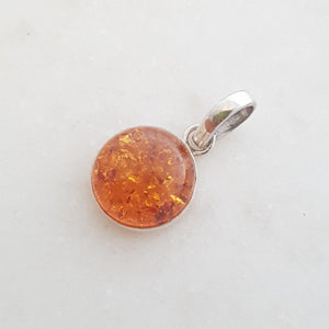 Amber Pendant (sterling silver)