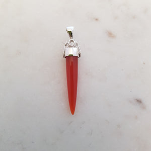 Carnelian Tusk Pendant