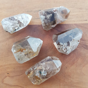 Lodolite Quartz Partially Polished Point (assorted. approx. 4.5-5.4x2.7-3.7x1.9-3.3cm)