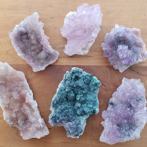 Amethyst Druzy Plate (assorted. approx. 11.5-17.5x6.6-10.2cm)cm)