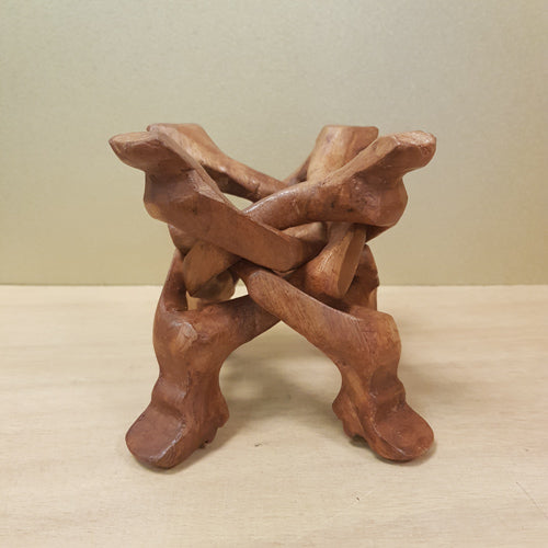 Wooden Tripod Stand (assorted. approx. 11x13x13cm)