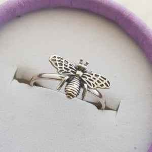 Honey Bee Ring (sterling silver)