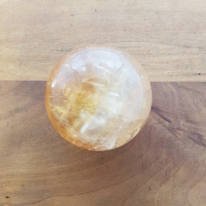 Honey Calcite Sphere (approx. 5.8cm diameter)