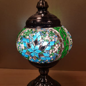 Blue & Green Star Turkish Style Mosaic Lamp