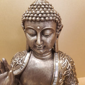 Pewter Look Buddha Meditating