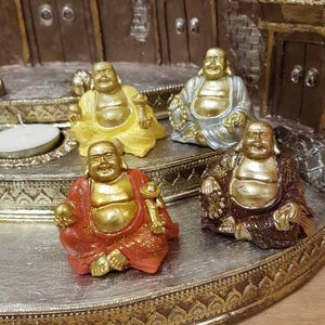 Mini Glitter Lucky Buddha (assorted 4x4x3cm)