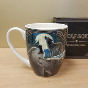 Wolf Song Porcelain Mug By Lisa Parker