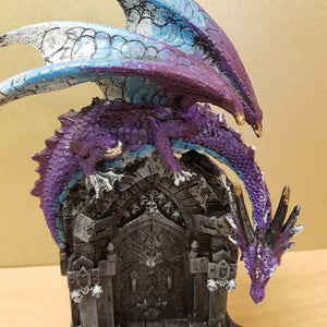 Purple & Blue Dragon On Skull Arch