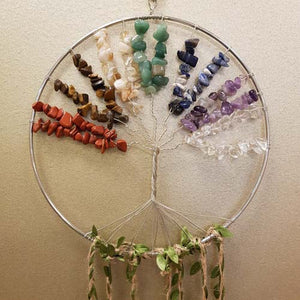 Chakra Crystal Tree of Life Hanging ( approx 65x20cm)