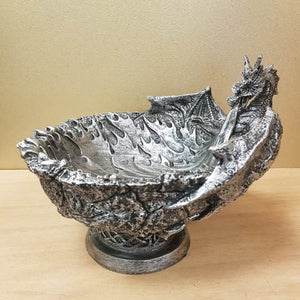 Silver dragon fire Bowl (approx. 22x18x16cm)