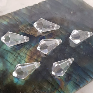 Clear Swarovski Strass Faceted Tear Drop Prism