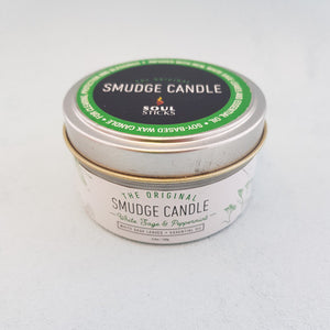 White Sage & Peppermint Smudge Candle in Tin