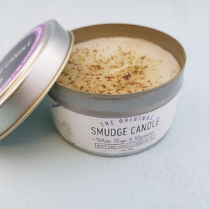 White Sage and Lavender Smudge Candle in Tin