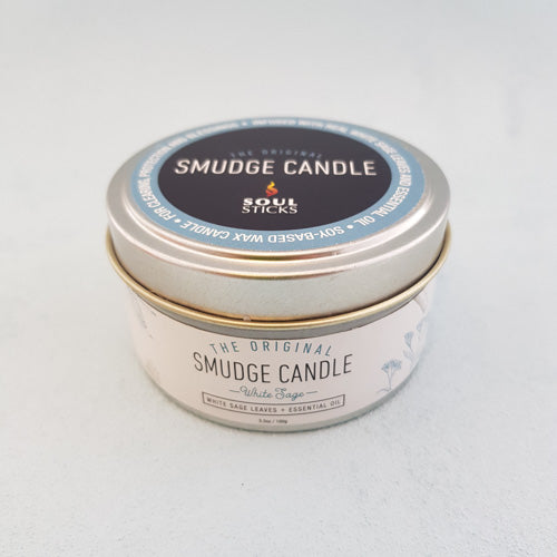 White Sage Smudge Candle in Tin 100G