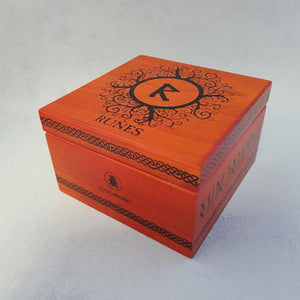 Wooden Runes Set in Wooden Box
