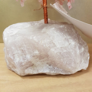 Rose Quartz Crystal Tree on Rose Quartz Base (assorted. approx. 45x19x15cm)