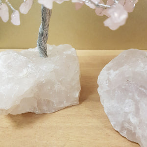 Rose Quartz Crystal Tree on Rose Quartz Base (assorted. approx. 23x13x9cm)