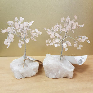 Rose Quartz Crystal Tree on Rose Quartz Base