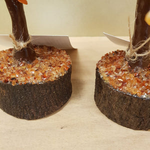 Carnelian Crystal Tree on Neem Wood Base (assorted. approx. 16x12x12cm)