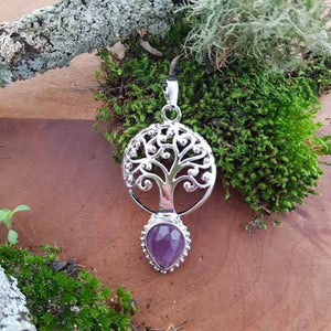 Amethyst Tree of Life Pendant