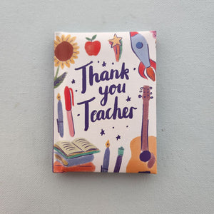 Thank You Teacher Encouraging & Thoughtful Mini Book (approx. 10x7.5cm)