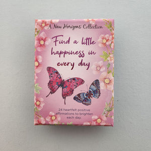 Find A Little Happiness In Every Day Affirmation Cards (24 heartfelt positive affirmations)