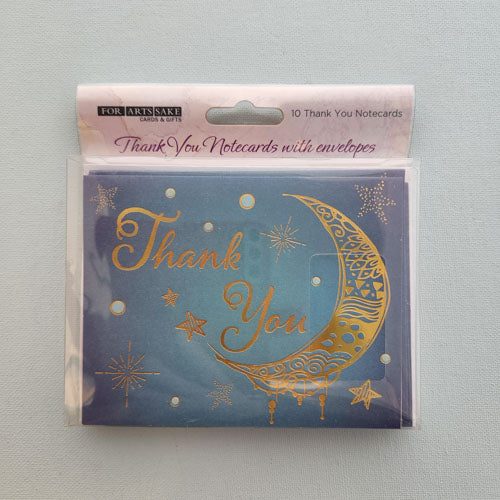 Thank You Star & Moon Cards (pack of 10 blank inside)