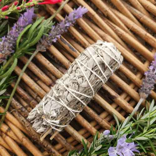 White Sage & Lavender Cleansing & Blessing Stick/Bundle (approx. 10cm)