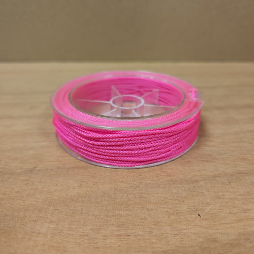 Hot Pink Braided Nylon Thread for Crafting & Jewellery Making (approx. 1.5mm wide x 18m roll)