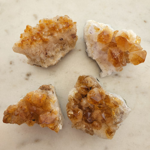 Citrine Cluster (heat treated. assorted. approx. 5.7-10.2x3.8-6.6x2.7-5cm)
