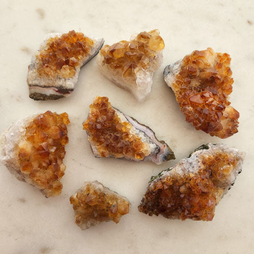 Citrine Cluster (heat treated. assorted. approx. 4.9-6.8x2.3-4.9cm)