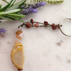 Jasper & Agate Keyring 