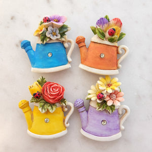 Flowers in Teapot Magnet (assorted approx. 6x5cm)