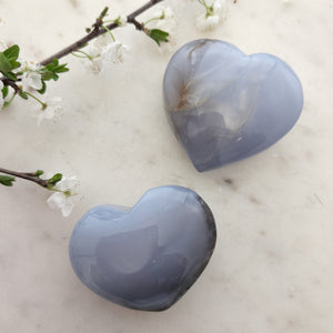 Blue Chalcedony Heart