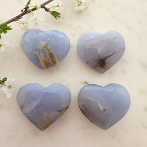 Blue Chalcedony Heart