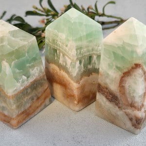 Pistachio Calcite Obelisk