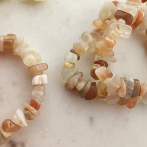 Moonstone Chunky Chip Bracelet