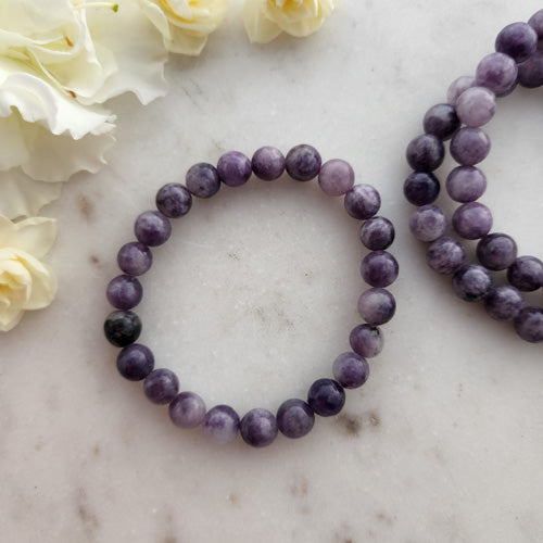 Lepidolite Bracelet (assorted. approx. 8mm round beads)