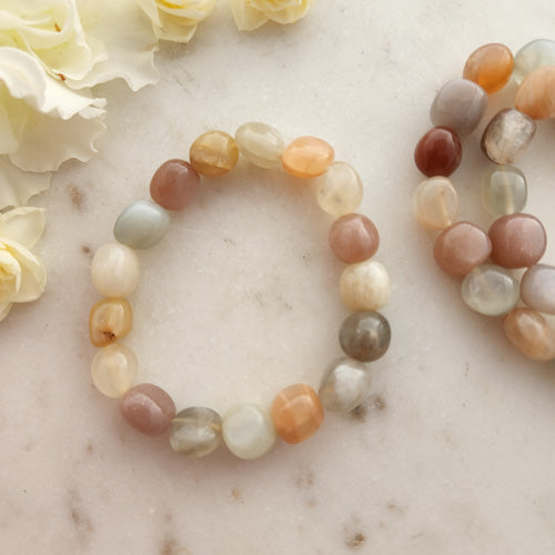 Moonstone Nugget Bracelet (assorted. multi shades)