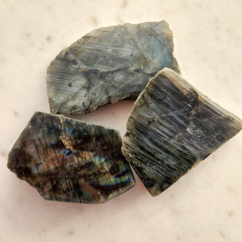 Labradorite Partially Polished Slab (assorted. approx. 6.4-9.6x3.9-7.3cm)