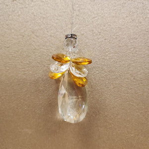 Yellow Angel Wings Chakra Tear Drop Prism