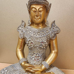 Gold Meditating Buddha Statue